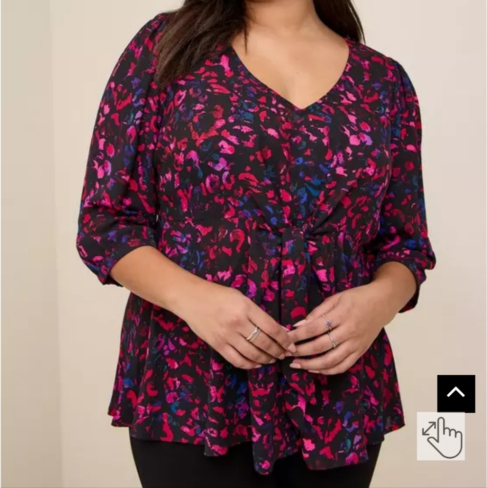 Torrid Georgette Tie-Front Blouse